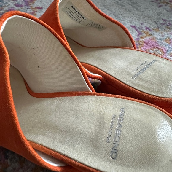 Vagabond Orange Suede Open-Toe Mule Heels - Picture 4 of 7